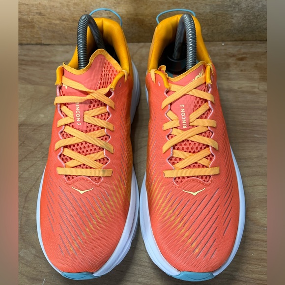 Hoka One One Rincon 3 Womens Sz 8 Running Shoes Sneakers Orange Yellow - Picture 3 of 12
